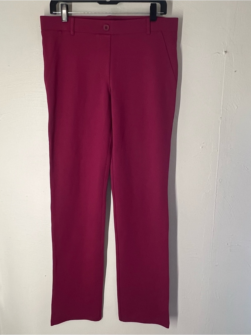 Betabrand magenta purple straight leg pull on trousers large long